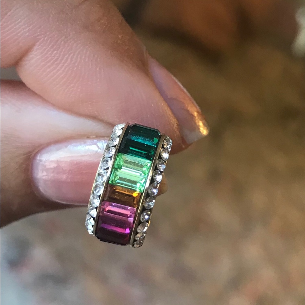 Colorful stone earrings